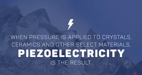 when pressure is applied to crystals , ceramics and other select materials , piezoelectricity is the result .