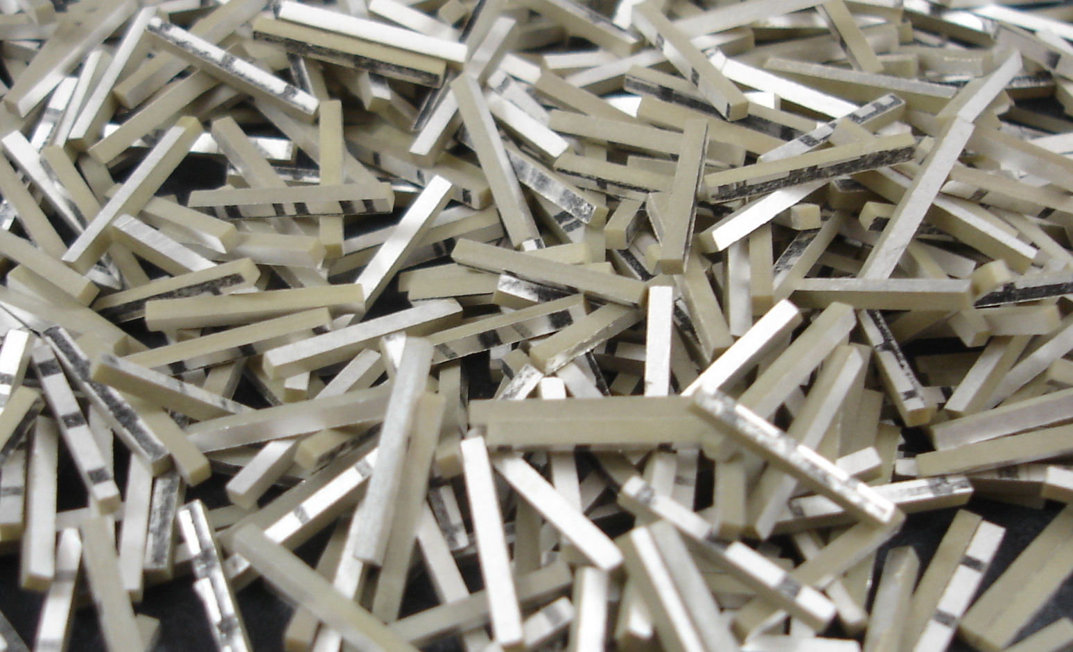 a pile of pieces of metal that looks like shredded paper